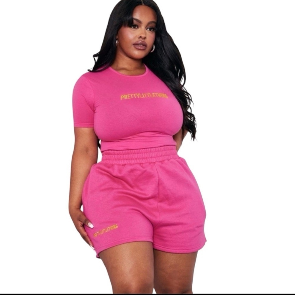 PrettyLittleThing Hot Pink Athletic Shorts
